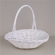Košara oval 44x35/h12cm bijeljena