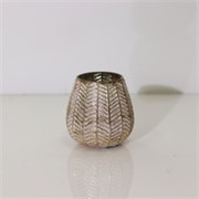 Staklo svijećnjak/vaza h11 d10,5cm bakrena