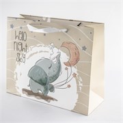 Vrećica 32x12cm h26cm deblji papir slonić