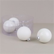 Staklene kuglice 10cm/4kom - bijela S/M