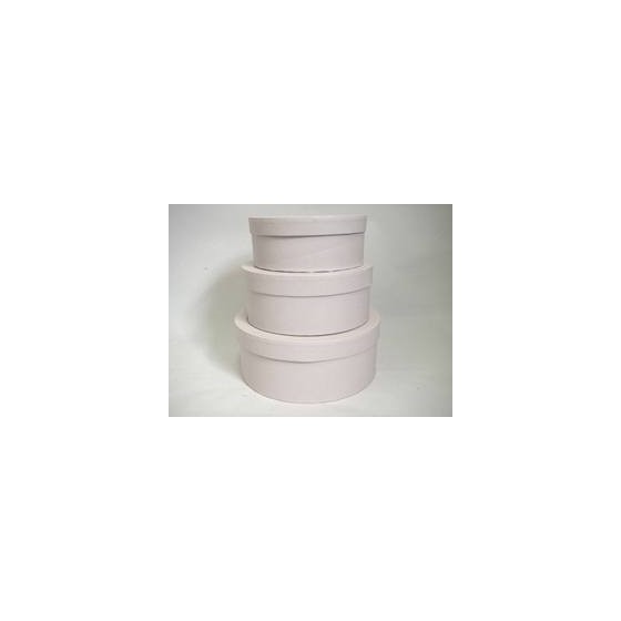 Poklon kutija okrugla x3 kom roza d/h 20/8 18/7 15/6cm