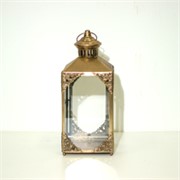 Metalni fenjer 15,5x15,5cm h38cm zlatna