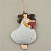 Ukras za bor anđelica sa srcem 11x7,8cm