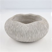 Cement posuda d20xh10cm siva/bijela