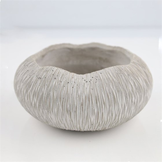 Cement posuda d20xh10cm siva/bijela