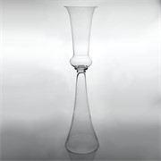 Staklo vaza na nogu h96cm d25cm šlif