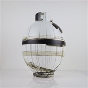 Vaza keramička h47cm d31cm bijela/siva/crna