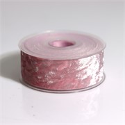 Traka chenille 40mm/10m roza