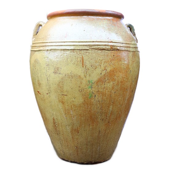 Keramička posuda - ćup glaziran h82 d57cm smeđa/žuta