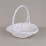Košara oval 39x30/h11cm bijeljena