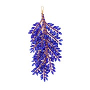 Ukras za bor-list s kristalima 16x9x0.5cm iris