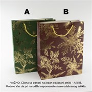 Vrećica 26x10x32cm zlatno lišće 2ass