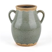 Keramička vaza h25x22cm d19cm antracit siva