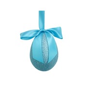 Jaje s mašnom gliter 10cm plava