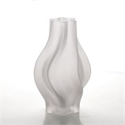 Staklo vaza h25cm d8cm pjeskarena šlif