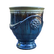 Keramička posuda glazirana h47 d41cm plava/siva