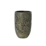 Keramička vaza h30d19cm t.zelena sedef