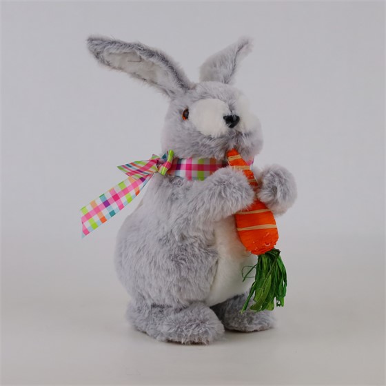 Zec dekorativni od pliša 13x18xh31cm siva