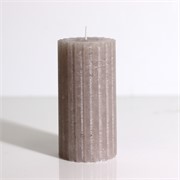 Svijeća frost zupčanik 7,5xh15cm - toplo siva