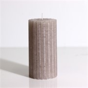 Svijeća frost zupčanik 7,5xh15cm - toplo siva