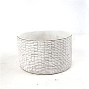 Cement posuda okrugla 17xh10cm bijela