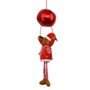 Kuglica sa sobom 57cm crvena/bijela