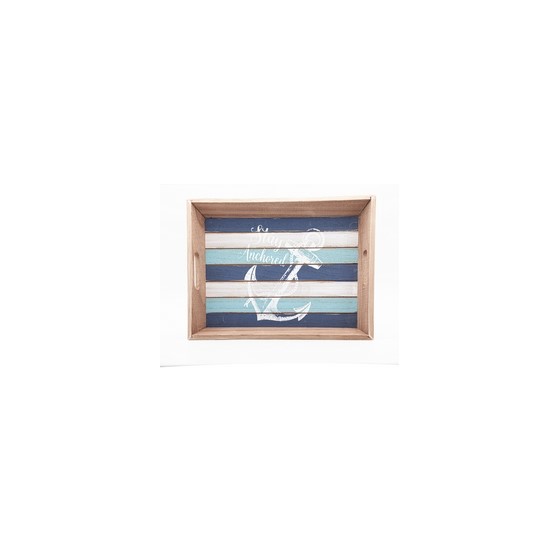 Drveni pladanj, morski motiv - 41x31x5cm