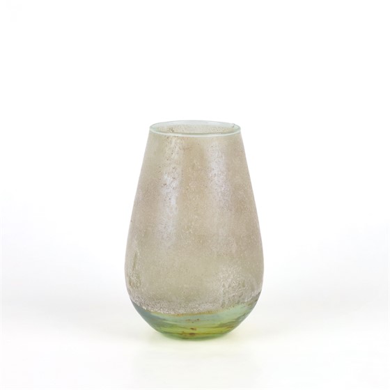 Staklo vaza dania h21cm d14cm sjaj zelena