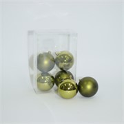 Plastične kuglice 6cm/12kom - maslinasta S/M