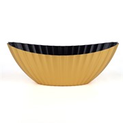 Posuda plastika lađa rebrasta 36x14,5xh14cm zlatna
