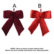 Mašna velvet 40x5xh50cm 2ass crvena/bordo