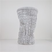 Vaza keramička h40cm d26cm bijela/crna