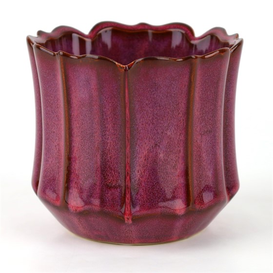 Keramička posuda za cvijeće h12cm d13,5cm t.lila