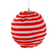 Kugla Candy 10cm crvena/bijela