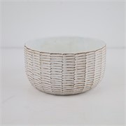 Cement posuda okrugla 21xh11cm bijela