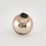 Staklena kuglica crackle d10cm blush pink