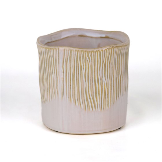 Keramička posuda glazirana h12cm d12cm prljavo bijela