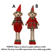 Medo božićni stoji h52cm 2ass crvena