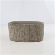 Cement posuda oval 23x13xh11cm siva