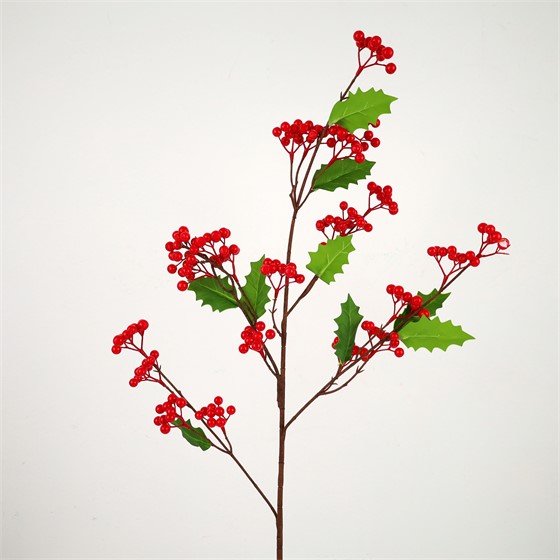 Grana crvene bobice s lišćem 109cm