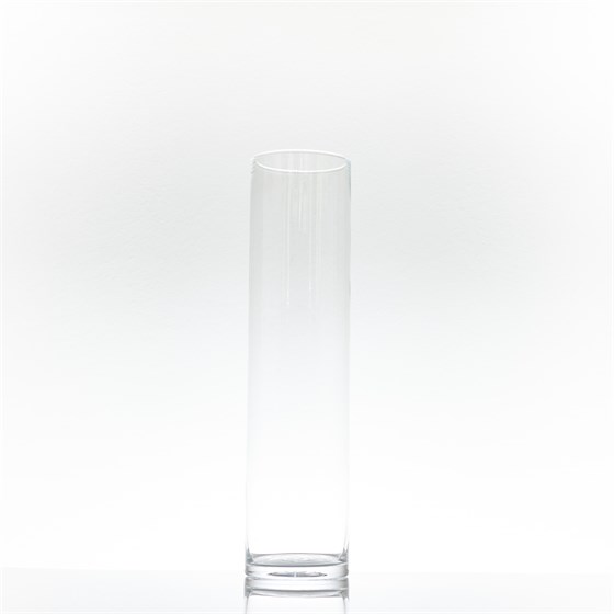 Staklo vaza cilindar h40d10cm šlif