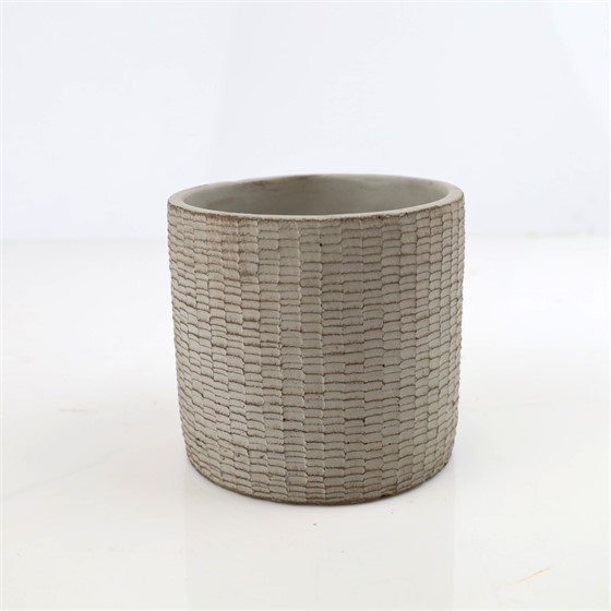 Cement posuda okrugla 13,5xh13cm siva