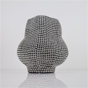Vaza keramička h32,5cm d29,5cm rupice crna/bijela