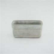 Cement posuda 23x12x11cm kvadar siva