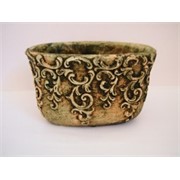 Keramička posuda oval/zelena18,5x10,5x11,5cm