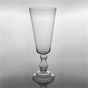 Staklo vaza na nogu h56cm d21cm šlif