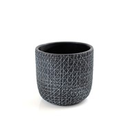 Cement posuda okrugla 10xh10cm crna
