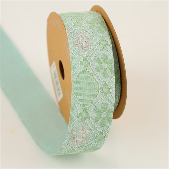 Traka Majolica 40mm/10m sage zelena 54