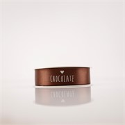 Traka saten Choco Love 25mm/25m smeđa
