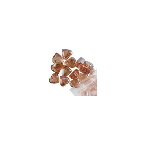 Pistile staklo srce 500g-roza